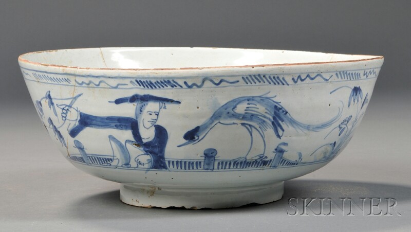 Appraisal: Delft Bowl th century the bowl center with a painted