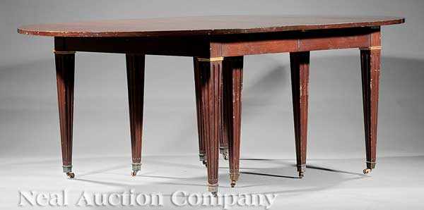 Appraisal: A George III-Style Carved Mahogany and Gilt Metal-Mounted Extension Dining