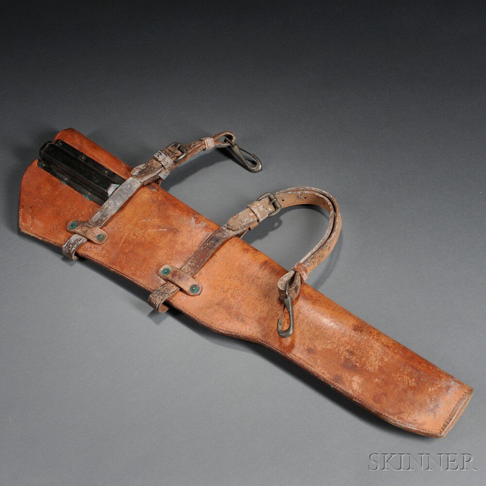 Appraisal: M Garand Leather Scabbard c leather scabbard marked U S