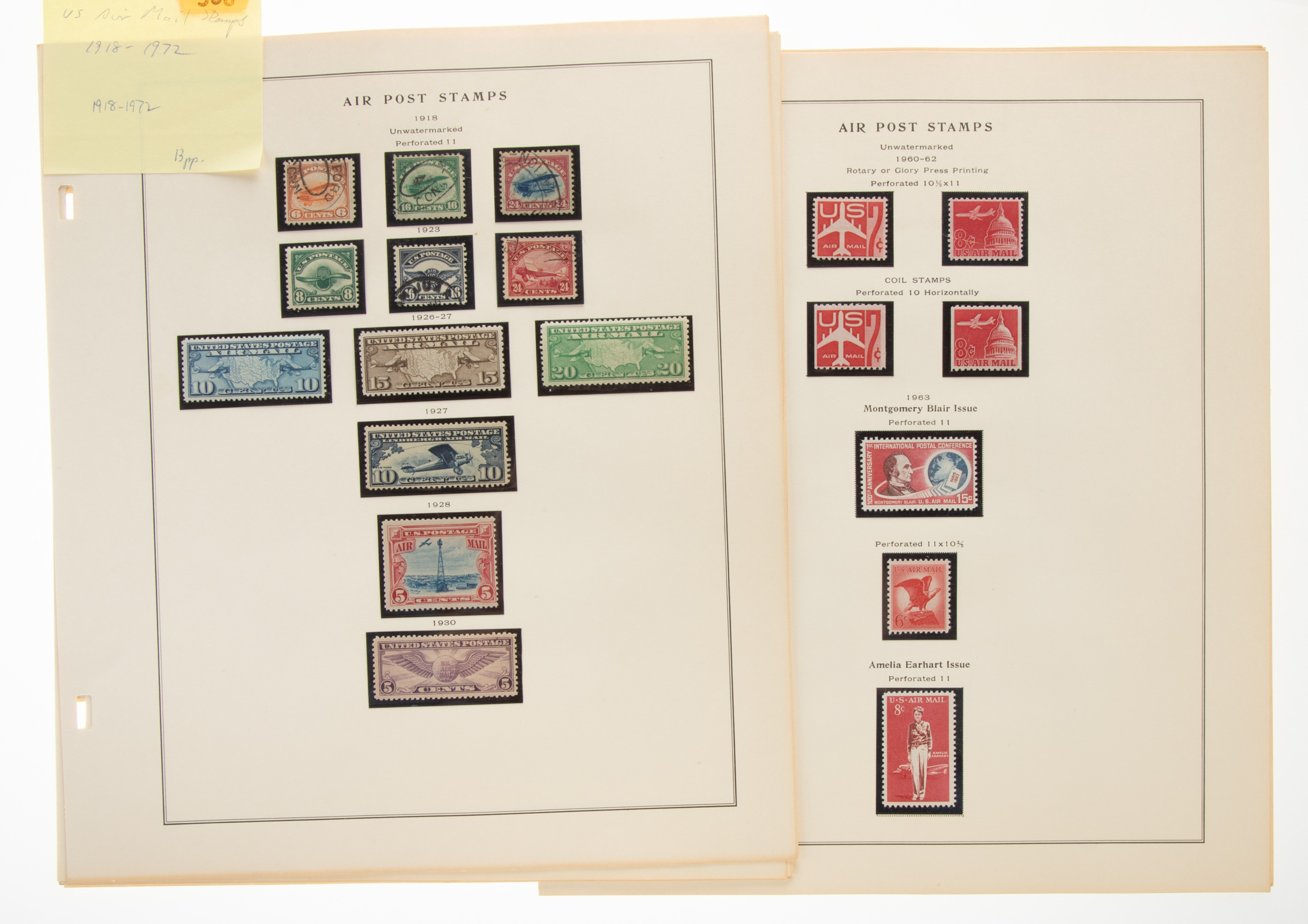 Appraisal: COLLECTION OF U S AIR MAIL STAMPS - Comprising a