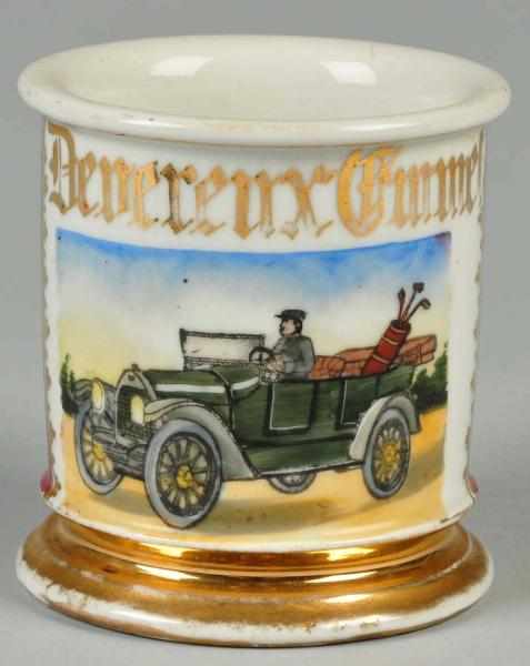 Appraisal: Convertible with Top Down Shaving Mug Gilt name Devereux Emmel