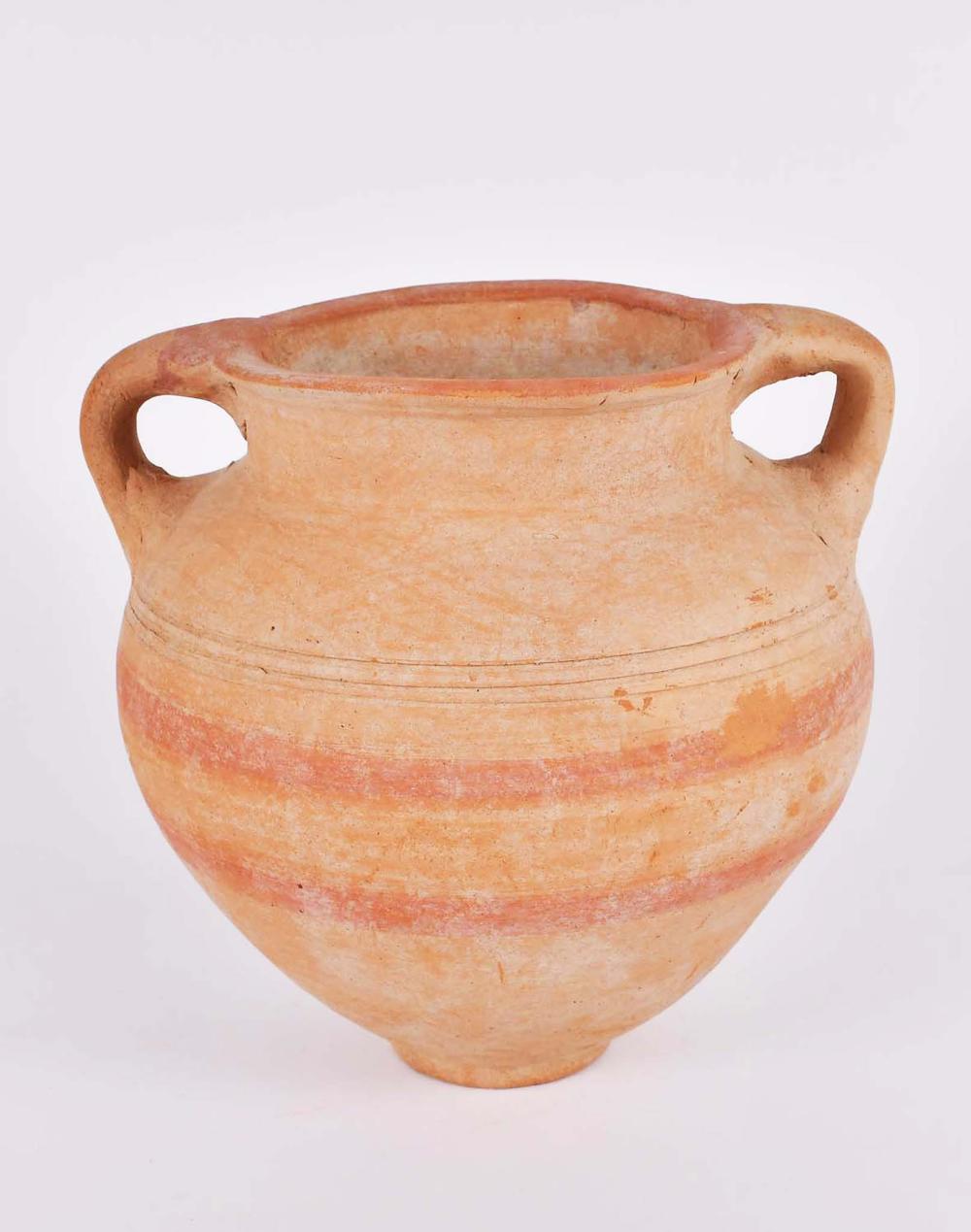 Appraisal: CANAANITE RED TERRA COTTA AMPHORAGaza B C E The tapered