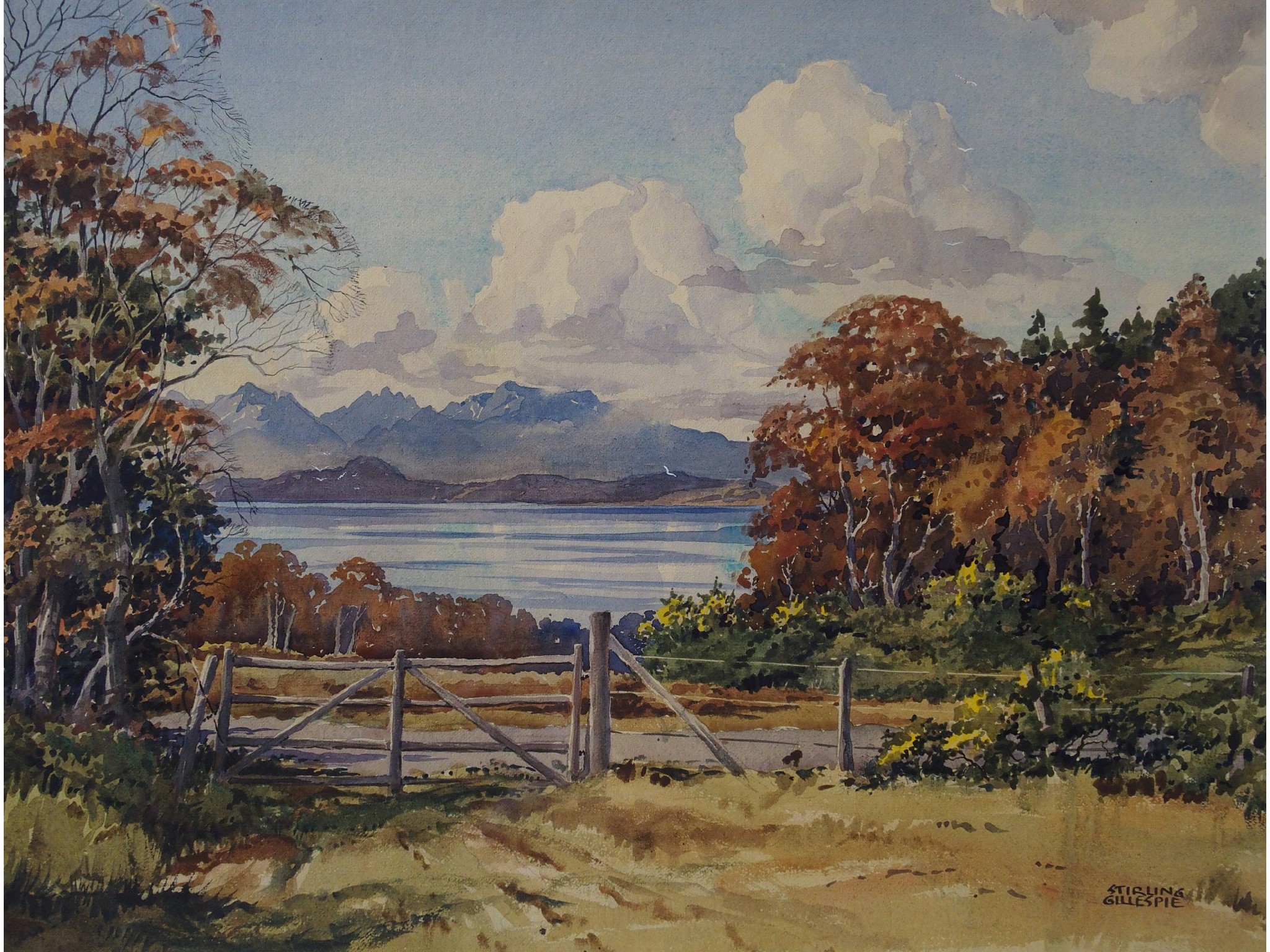 Appraisal: STIRLING GILLESPIE Scottish - AUTUMN TREESWatercolour signed x cm x