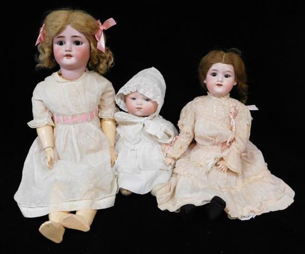 Appraisal: DOLLS Three German dolls including Bergmann and two Armand Marseille