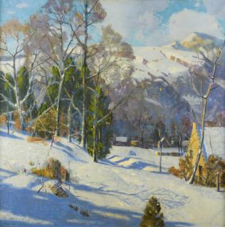 Appraisal: Carl Lawless O C Winter Scene Carl Lawless Connecticut PA