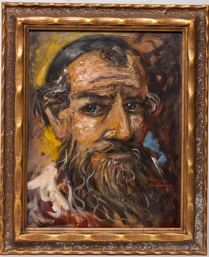 Appraisal: Ben Gilman Judaica Portrait of a Rabbi Oil Portrait of