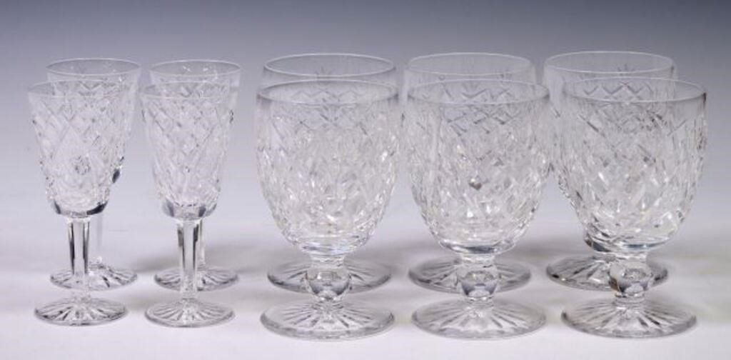 Appraisal: WATERFORD DONEGAL SHANNON JUBILEE STEMWARE lot of Waterford cut crystal