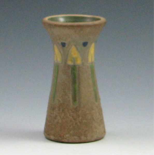 Appraisal: Roseville Mostique Vase gray marked three small glaze chips on