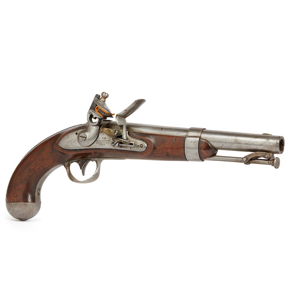 Appraisal: US R Johnson Model Flintlock Pistol An extremely nice and