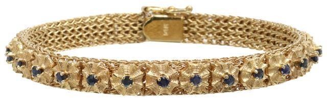 Appraisal: Estate kt yellow gold bracelet set with twenty-eight round cut