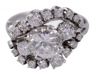 Appraisal: Platinum and Diamond Ring center round brilliant diamond estimated weight