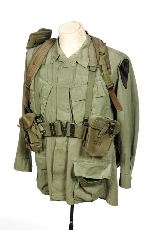 Appraisal: VIETNAM WAR FIELD UNIFORM Includes jacket shirt canteens first aid