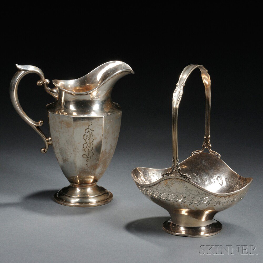 Appraisal: Two Pieces of American Sterling Silver Hollowware th century a