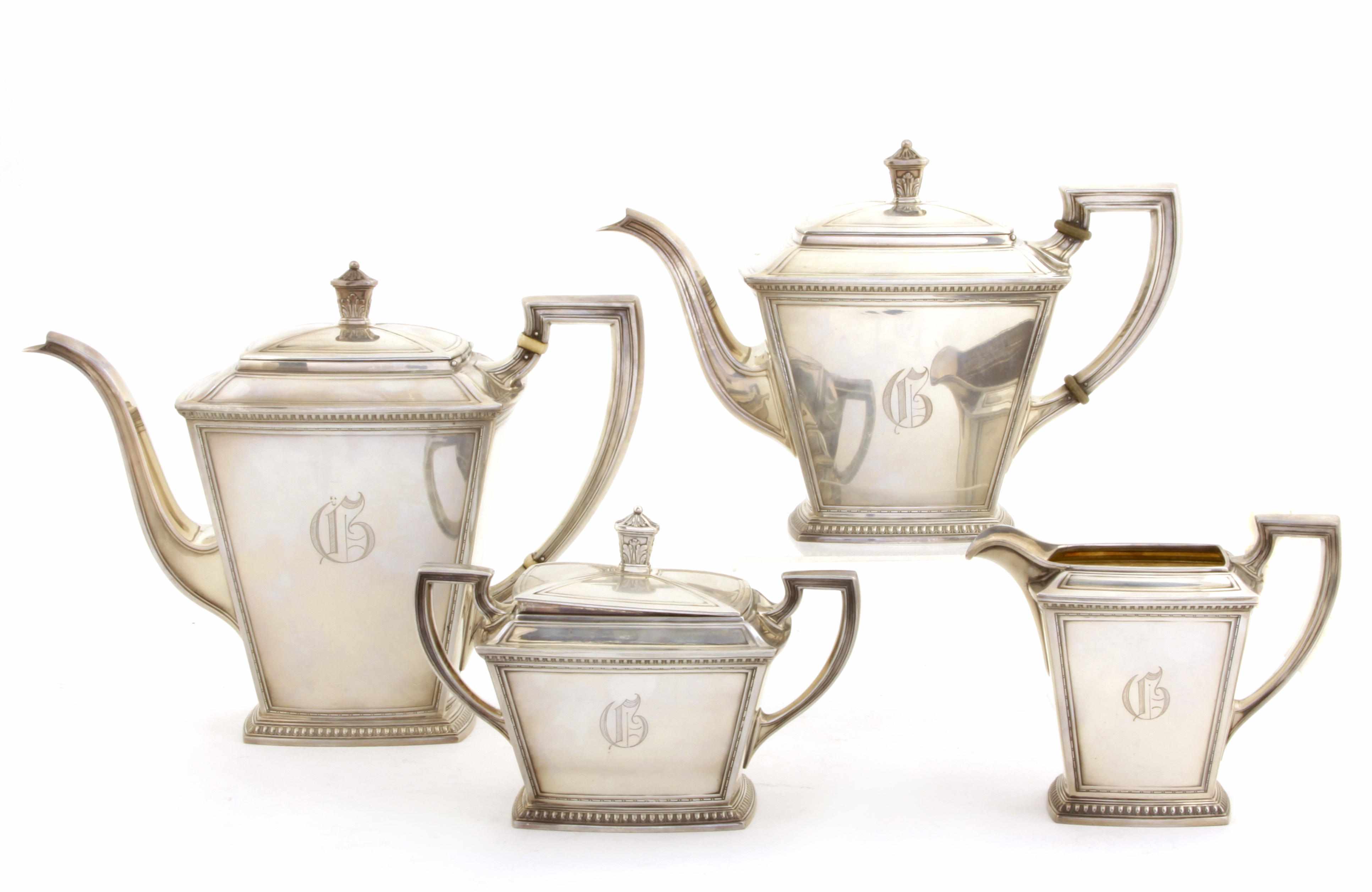 Appraisal: A Meriden sterling silver 'Pantheon' four piece tea and coffee