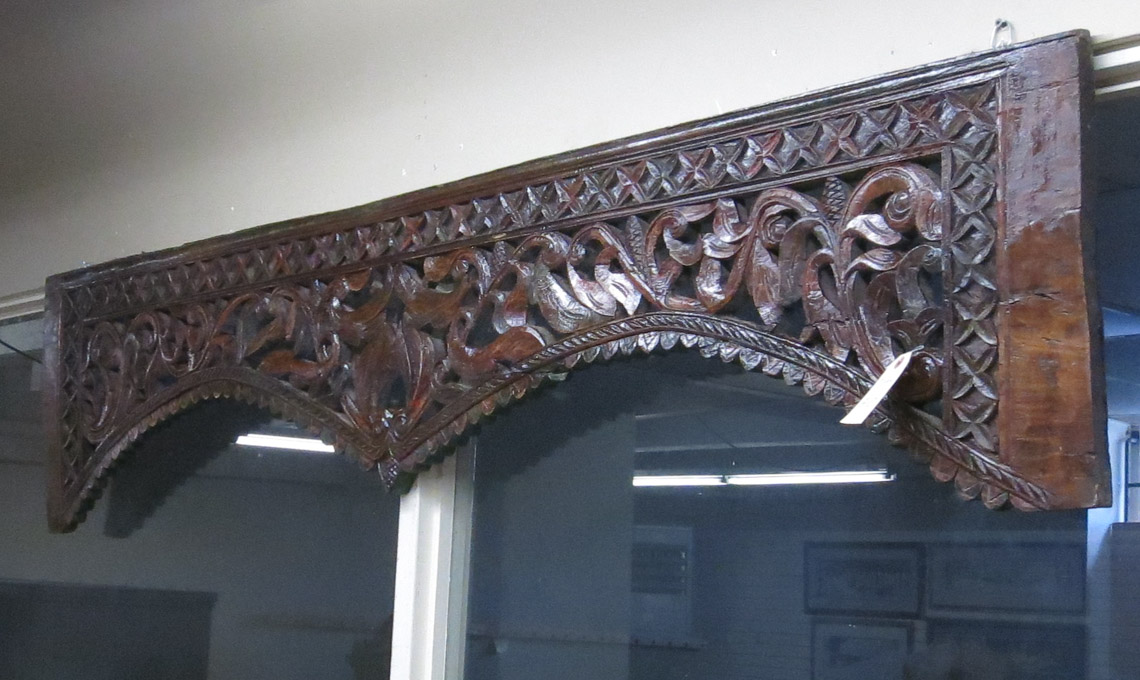 Appraisal: WOOD TRANSOM CARVING Thailand th century L x H