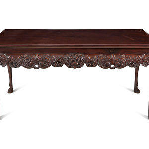 Appraisal: An Irish George III Style Carved Mahogany Console Table th