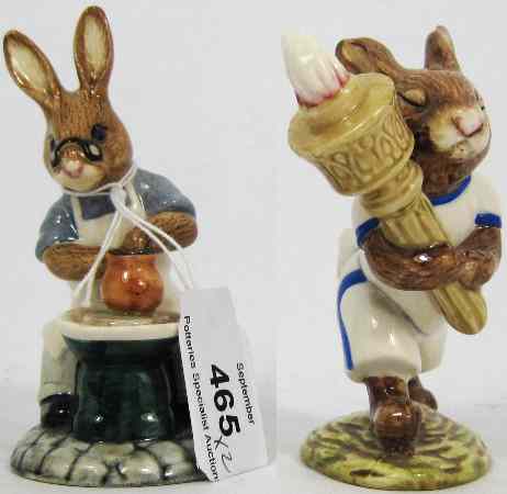 Appraisal: Royal Doulton Bunnykins Figures Master Potter Bunnykins DB And Olympic