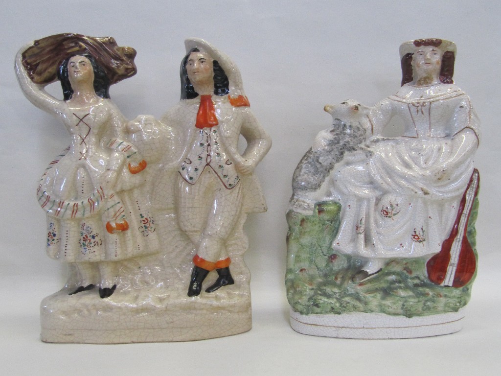 Appraisal: Two Staffordshire figure groups