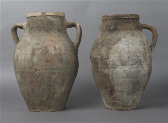 Appraisal: A Group of Two Roman Storage Jars Height of tallest