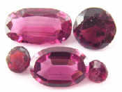 Appraisal: Five loose polished garnets approx carats total