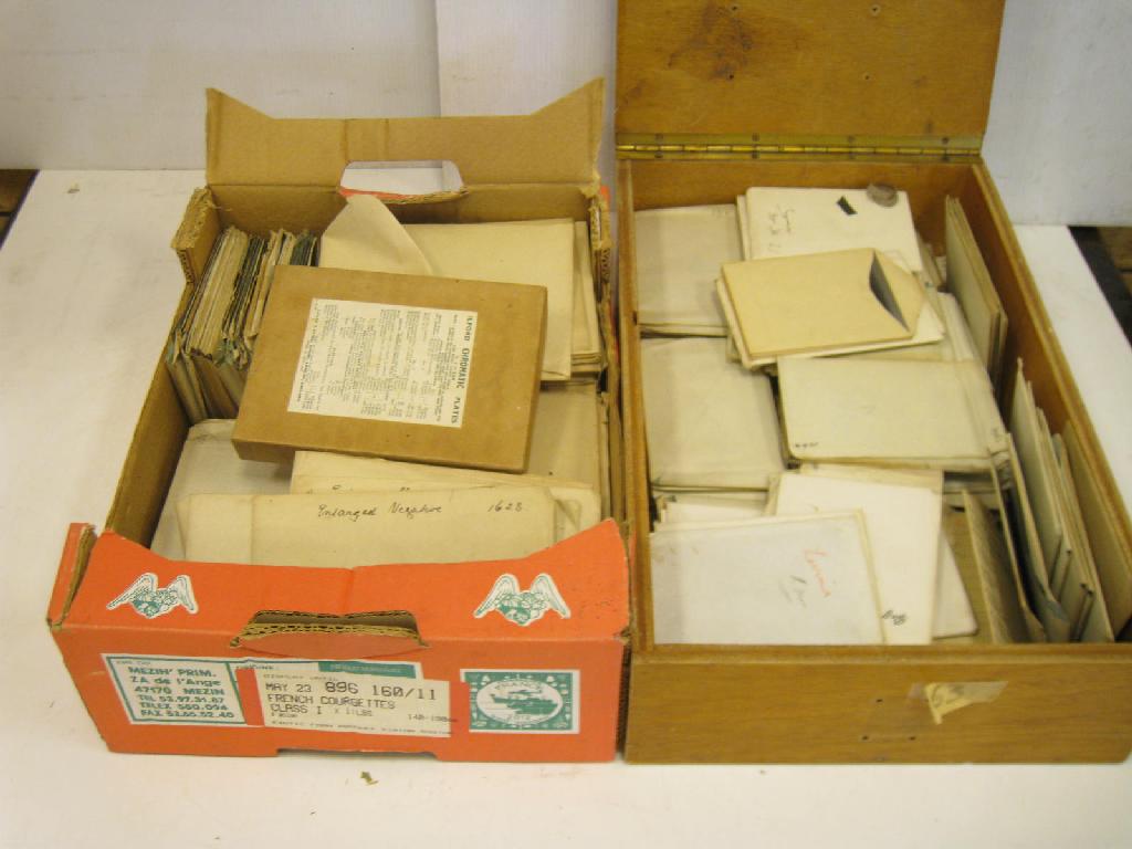 Appraisal: Two boxes of plate and plate Negatives various subjects