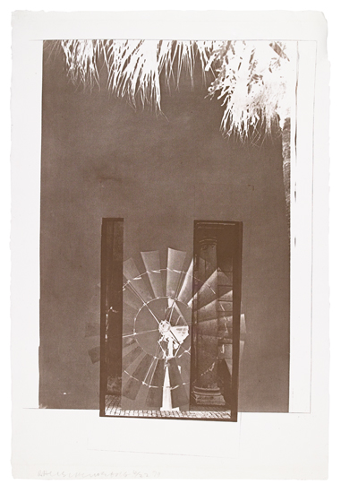 Appraisal: ROBERT RAUSCHENBERG Glacial Decoy Series Etching II Etching and photoetching