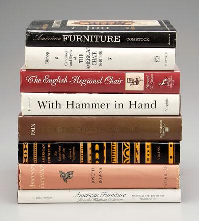 Appraisal: Books American and English furniture eight pieces detailed listing available