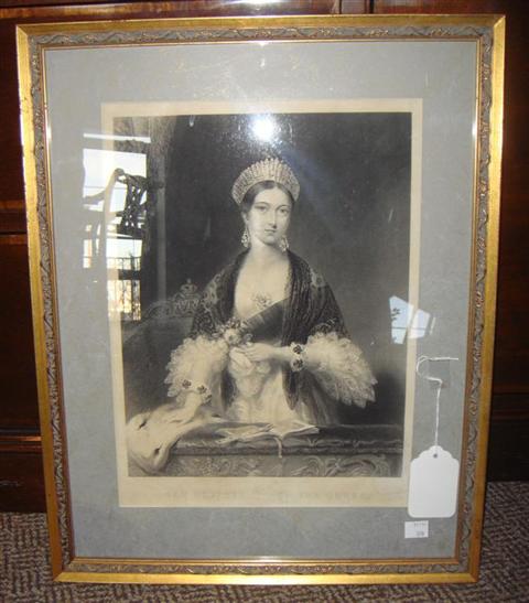 Appraisal: QUEEN VICTORIA Print x in Framed Provenance ANTIQUE CONTEMPORARY LEASING