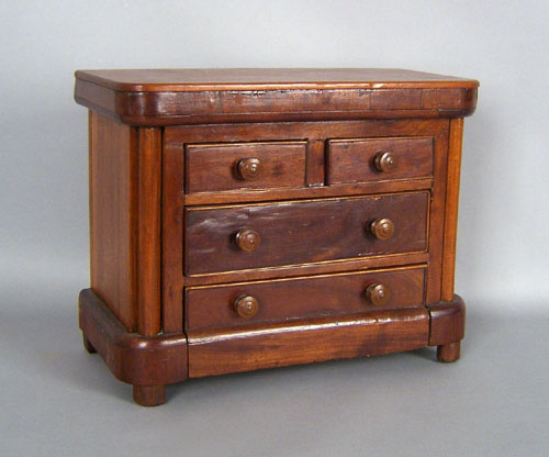 Appraisal: Mahogany empire miniature chest of drawers late th c h