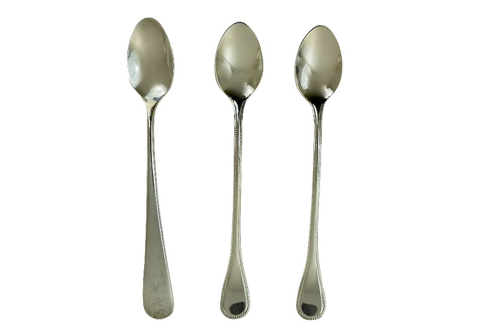 Appraisal: Three Sterling Silver Spoons Three Sterling Silver Baby Spoons Two