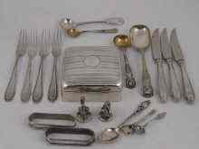 Appraisal: A mixed lot being a pair of silver napkin rings