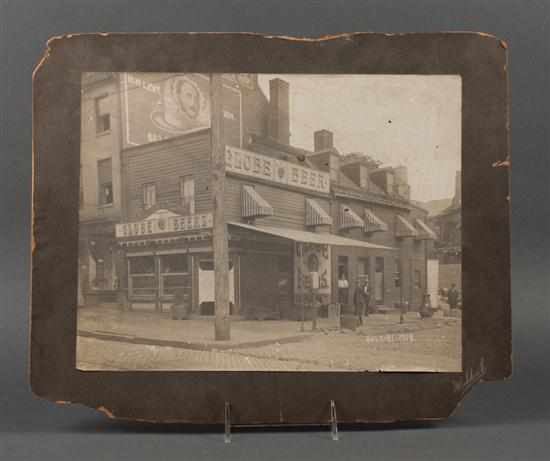 Appraisal: Photography Alfred Waldeck ''Louis Pistl's Cafe corner of Baltimore and