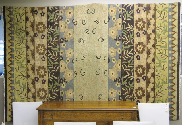 Appraisal: CONTEMPORARY HAND KNOTTED ORIENTAL CARPET the borderless carpet decorated with