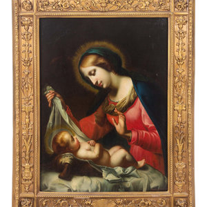 Appraisal: Bartolomeo Pagani Italian th Century Madonna and Child oil on