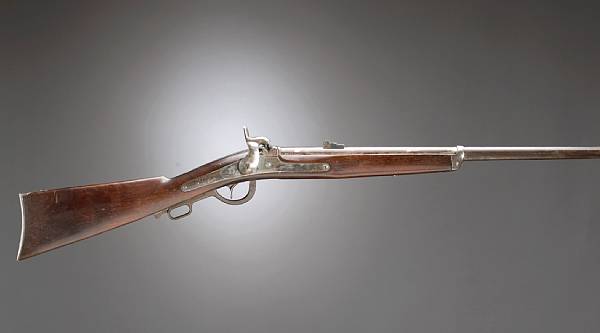 Appraisal: A scarce early production Gibb's Patent breechloading percussion carbine Not