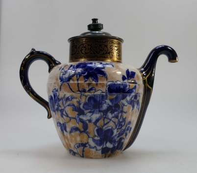 Appraisal: Royal Doulton Burslem Royales patent self pouring gilded teapot decorated