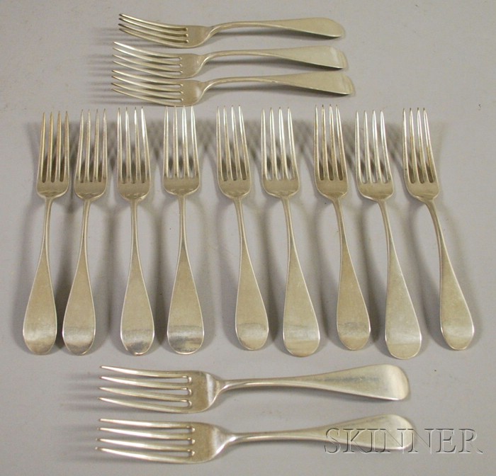 Appraisal: Set of Fourteen Frank Smith Sterling Forks approx troy oz