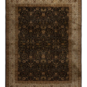 Appraisal: An Indian Wool Rug Second Half th Century feet inches