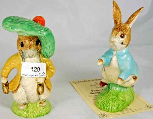 Appraisal: Beswick Beatrix Potter large pair Figures Benjamin Bunny and Peter