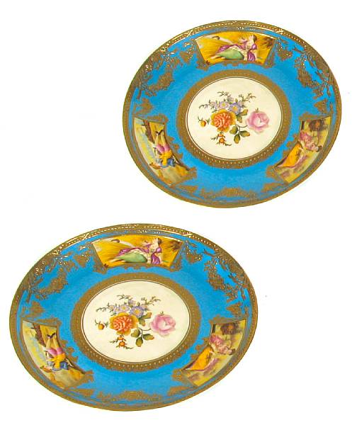 Appraisal: A set of twelve paint decorated porcelain plates diameter in