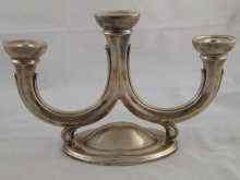 Appraisal: A German standard silver three light candelabrum cm across gross