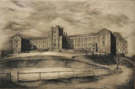 Appraisal: Kenneth Jack - Melbourne High School etching x cm