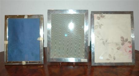 Appraisal: Group of Three Sterling Silver Picture Frames Estimate nbsp nbsp