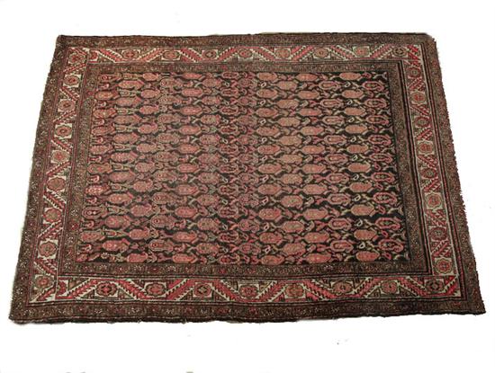 Appraisal: ORIENTAL RUG First half- th century Serebend pattern on black