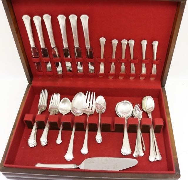 Appraisal: PIECE STERLING SILVER FLATWARE SET BY TOWLEIN THE CHIPPENDALE PATTERN