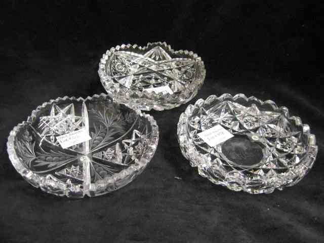 Appraisal: Tuthhill Hawkes Other Cut Glass Dishes '' brilliant period