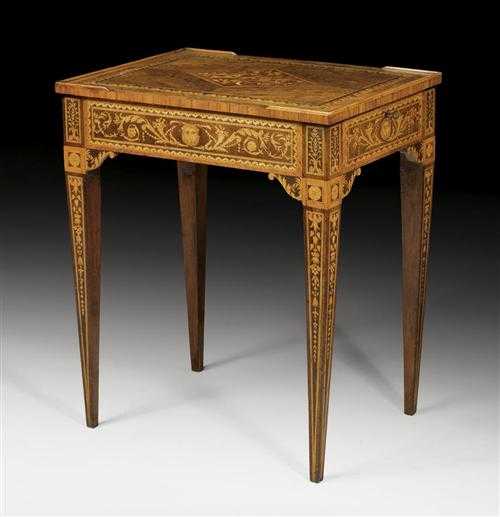 Appraisal: WORK TABLE Louis XVI attributed to G MAGGIOLINI Giuseppe Maggiolini