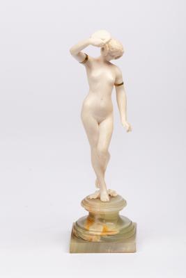 Appraisal: Louis Sosson act - an Art Deco ivory figure of