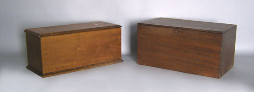 Appraisal: Two wood storage boxes late th c one walnut h