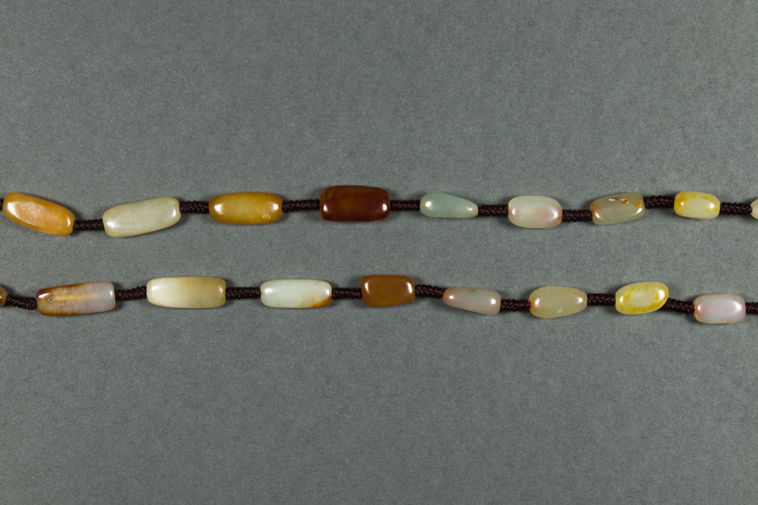 Appraisal: CHINESE JADE BEADS NECKLACE Chinese jade beads necklace comprising beads